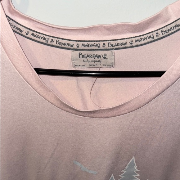 NWOT Women's Bearpaw Trail Pink Graphic Sleep Tee - Picture 2 of 6